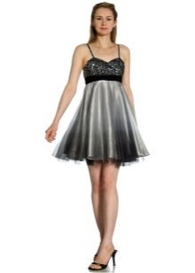 sequined organza cocktail dress