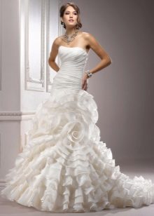 frilly organza wedding dress