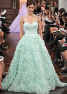 colored organza wedding dress