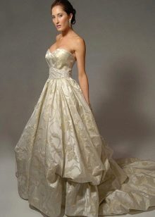 fluffy brocade dress