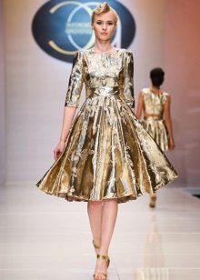 gold brocade dress