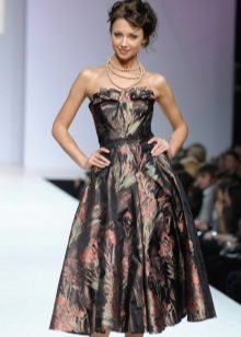 brocade dress with neckline