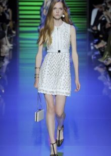 White lace dress with ornaments