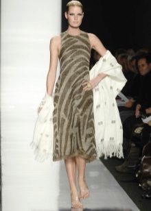 Midi dress with stole