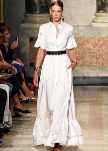 Belt to the shirt-dress to the floor