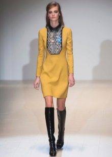 Boots for the winter shirt dress