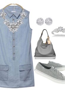 Sneakers for a short shirt dress