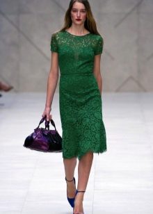 Green lace dress accessories