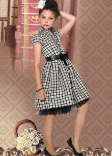 School checkered dress for girls