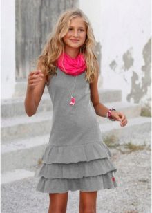 Knitted teenage dress for the girl