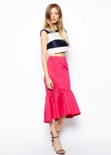 Skirt with frills