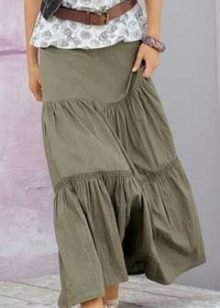 long summer skirt with frill