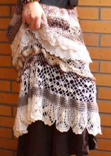 knitted skirt with frill