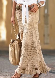 crocheted long skirt