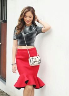 Skirt with frills