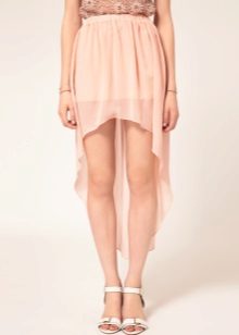 Asymmetrical skirt with train