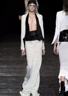 white pencil skirt in the floor