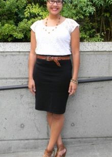 Black pencil skirt for obese women