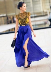 Long chiffon half skirt