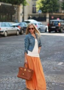 orange skirt to the floor