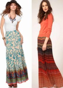 maxi skirts with ornament