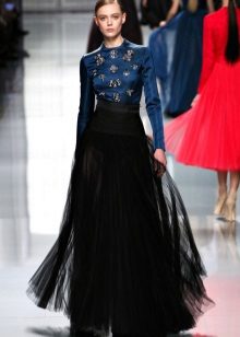 fluffy ball skirt to the floor