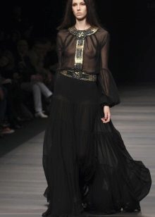 chiffon flounced skirt