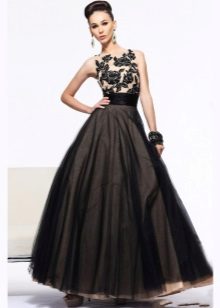 fluffy black organza skirt