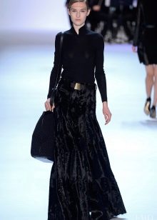 Velvet Maxi Skirt for Winter