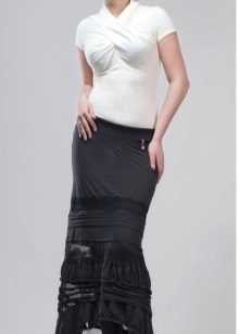 floor skirt asymmetrical