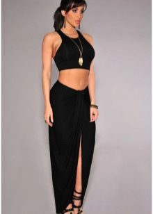 long black wrap skirt