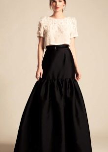 black skirt with thick fabric