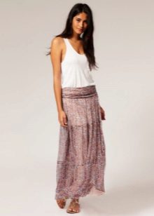 long summer skirt made of chiffon