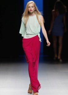 raspberry summer skirt to the floor