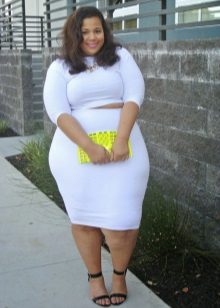white knit skirt for obese women