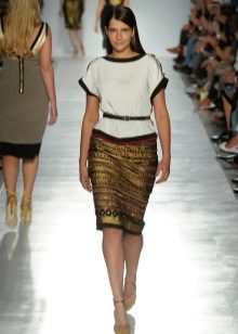 brocade pencil skirt for obese women haute couture