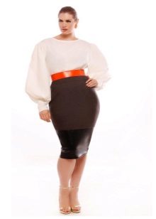 combination pencil skirt for obese women