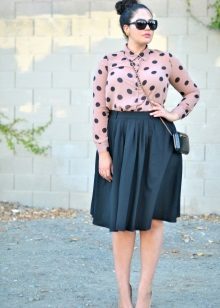 striped half skirt for obese women