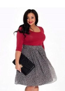 chiffon midi skirt for obese women
