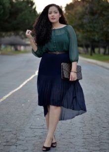 asymmetric summer skirt for obese women