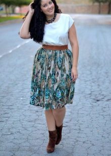 motley midi skirt for obese women