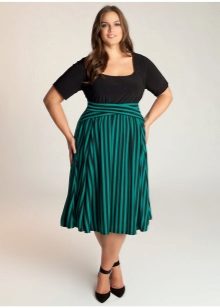 striped skirt for obese women