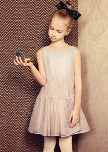 Cocktail dress for girls beige
