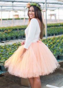 Apricot tank short full skirt