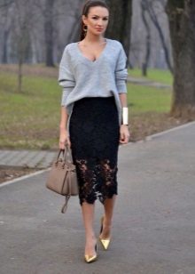 lace top pencil skirt