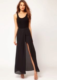 Long black skirt for summer