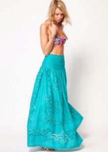 Summer skirt in bright color floor