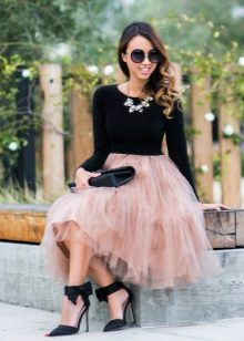 Layered skirt with a tight top