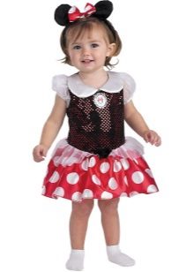 New Year's dress for the girl of 2 years Mickey Mouse