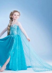 Christmas dress for girls with a slit